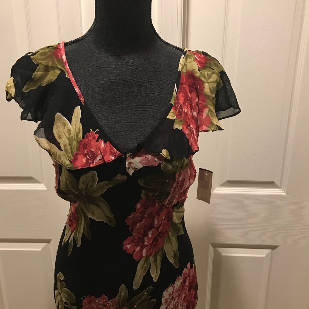 Black Floral Dress Size Small